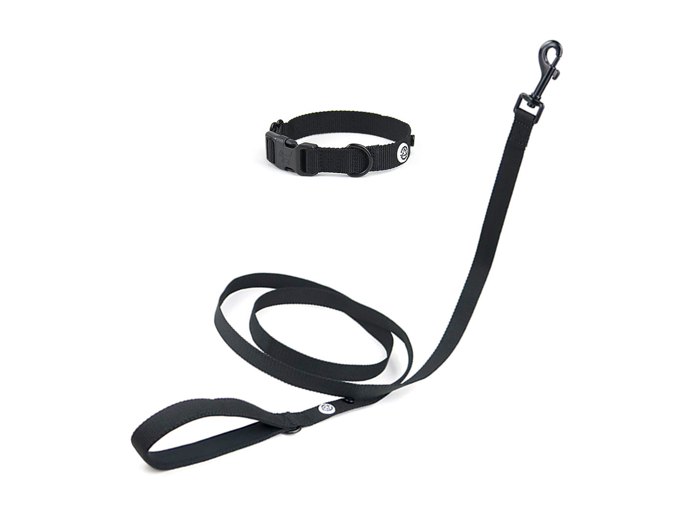 Pitch Black Dog Collar Walk Kit